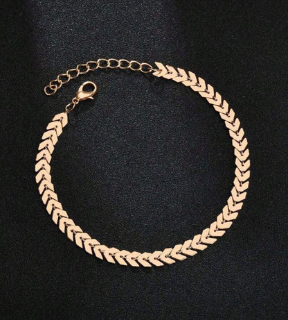 Fishbone Chain Bracelet – Boho Gold Bracelet for Women