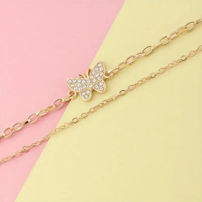 Elegant Butterfly Bracelet for Women – Rhinestone Vintage Style