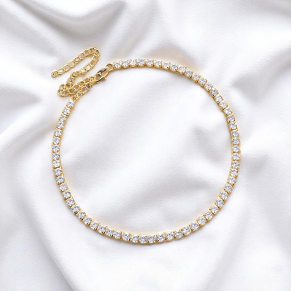 Layered Tennis Bracelet with Cubic Zirconia Stones – Elegant & Minimalist