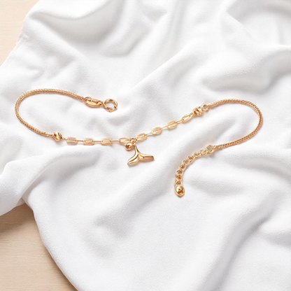 18K Gold Mermaid Tail Bracelet – Elegant Ocean-Inspired Jewelry