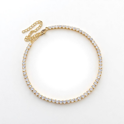 Layered Tennis Bracelet with Cubic Zirconia Stones – Elegant & Minimalist