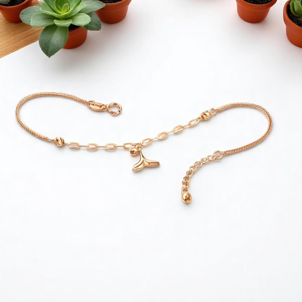 18K Gold Mermaid Tail Bracelet – Elegant Ocean-Inspired Jewelry