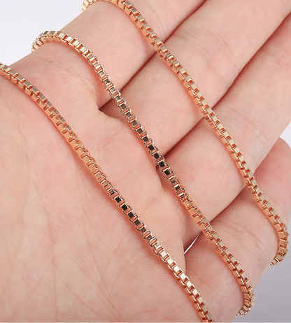 Box Link Chain Bracelet – Vintage Elegant Alloy Jewelry