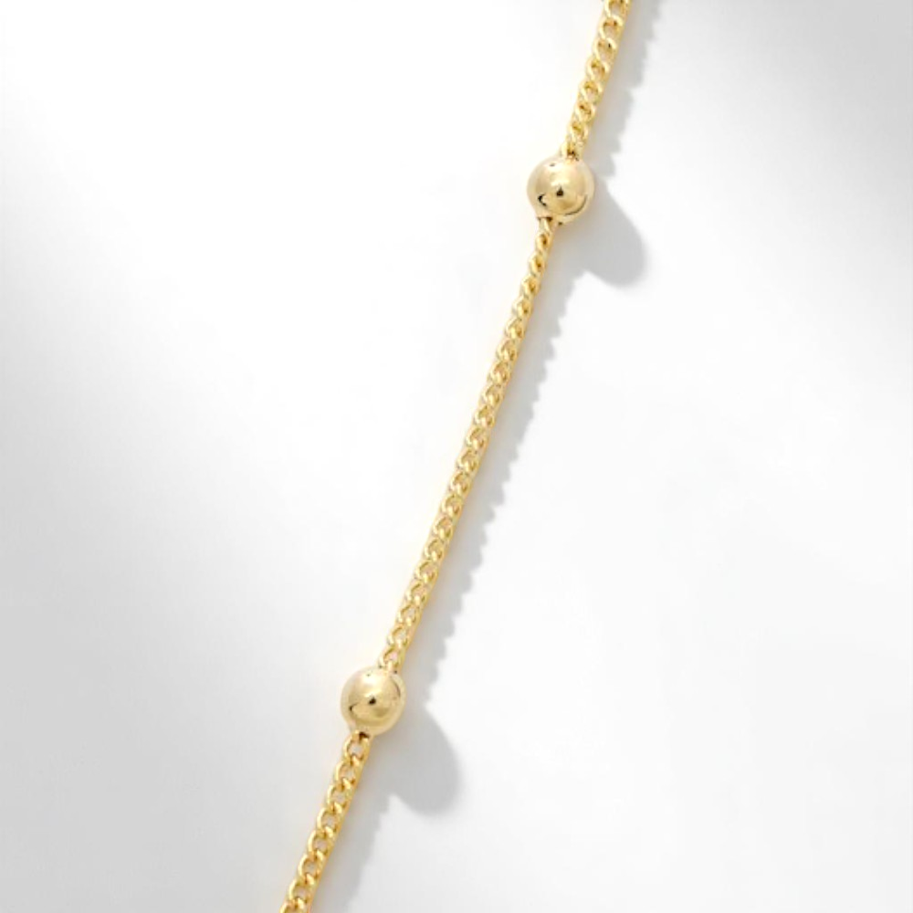 Gold Ball Cable Chain Bracelet – Elegant Stainless Steel Jewelry