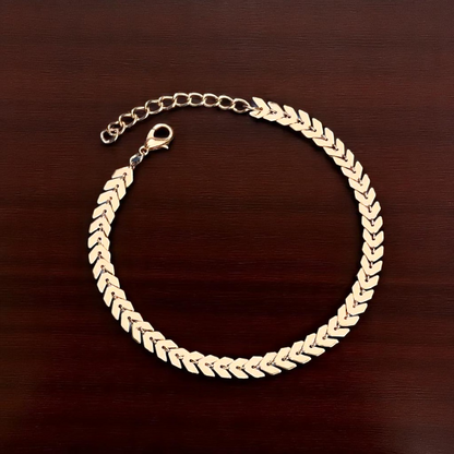 Fishbone Chain Bracelet – Boho Gold Bracelet for Women