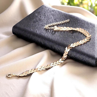 Fishbone Chain Bracelet – Boho Gold Bracelet for Women
