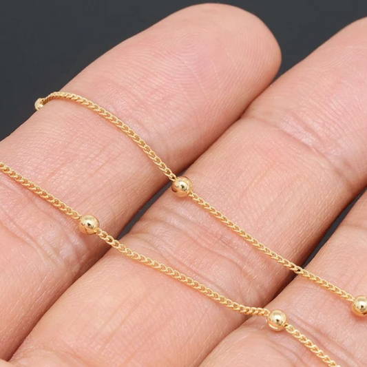 Gold Ball Cable Chain Bracelet – Elegant Stainless Steel Jewelry