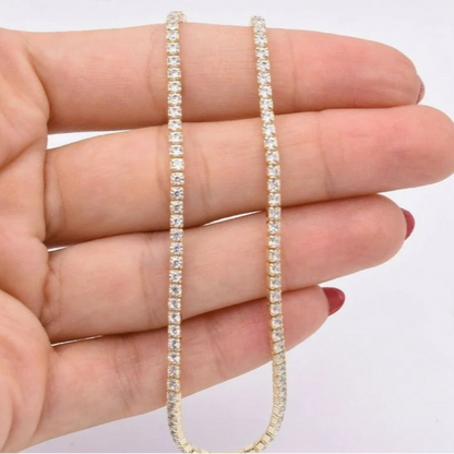 Layered Tennis Bracelet with Cubic Zirconia Stones – Elegant & Minimalist